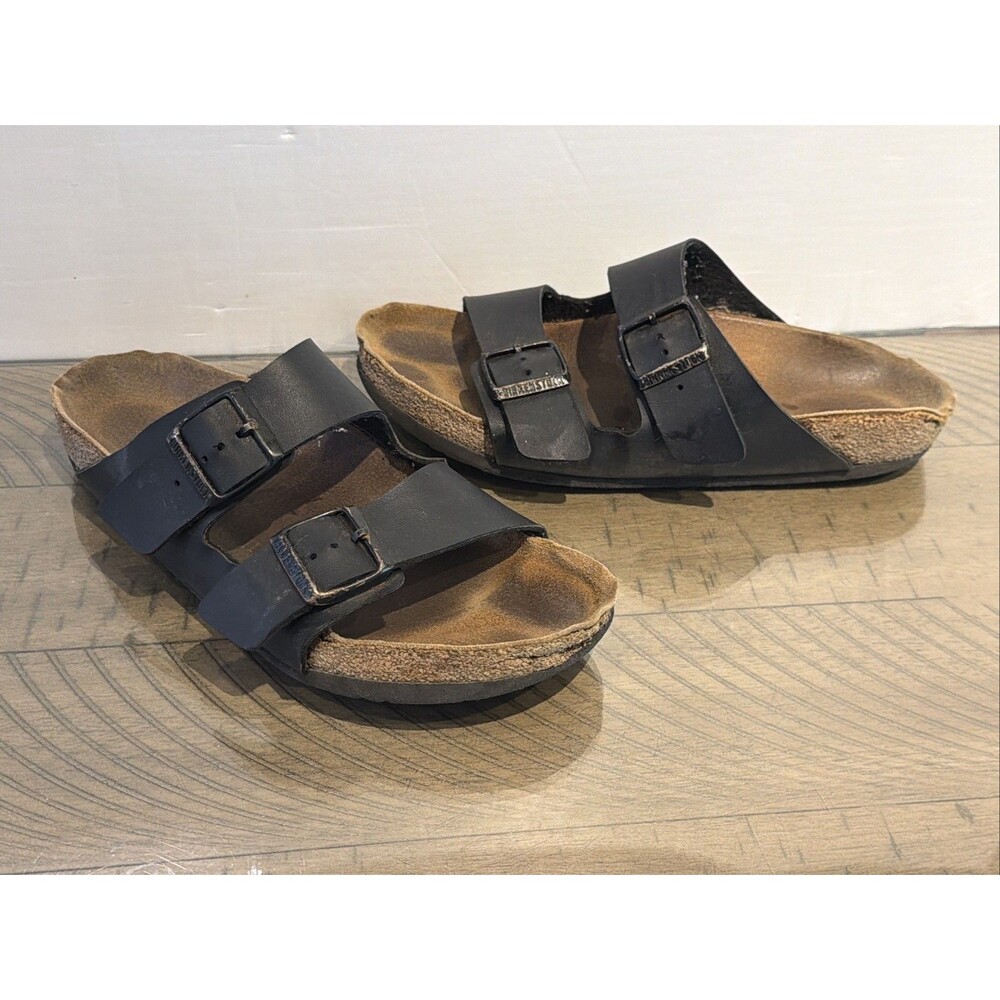 Birkenstock Arizona Black Two Strap Sandals Sz 40 Women 9 Men 7 Medium